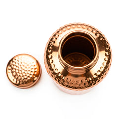 Handcrafted Hammered Pure Copper Water Bottle – 950ml | Ayurvedic Health Benefits