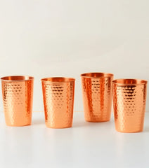 Pure Copper Drinkware Set – Jug, Bottle & 4 Glasses - Copprly