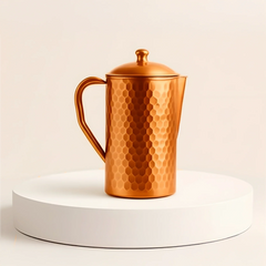 Pure Copper Drinkware Set – Jug, Bottle & 4 Glasses - Copprly