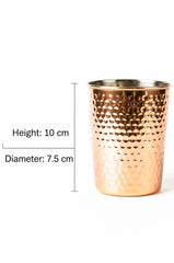 Exclusive Hammered Copper Gift Set – 2 Bottles & 2 Glasses by Copprly
