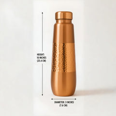 Ripple Copper Bottle (Hammered) (900 ml)