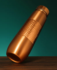 Ripple Copper Bottle (Hammered) (900 ml)