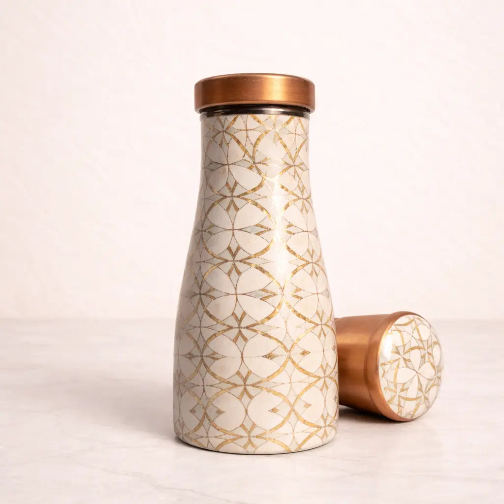 White ceramic bottle