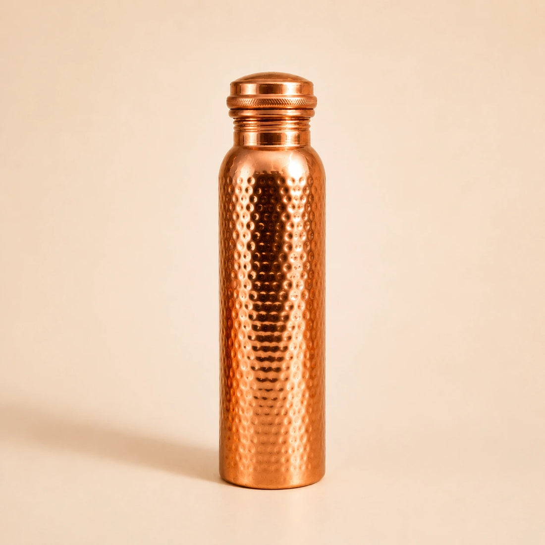 Copper Water Bottle and Glass  | Set of 1 - Hammered bottle and 2- Hammered glass | Handcrafted and Ayurvedic
