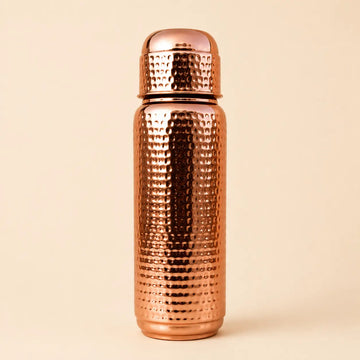 Copper Bottle Jumbo - Classic Hammered water bottle 2 Litres | Handcrafted and Ayurvedic