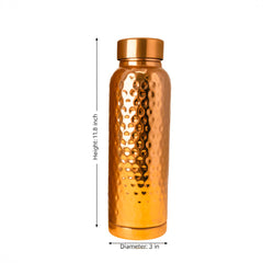 Copprly's Exclusive Hammered Copper Gift Set – 2 Bottles & 2 Glasses