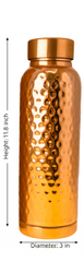 Handcrafted Hammered Pure Copper Water Bottle – 950ml | Ayurvedic Health Benefits
