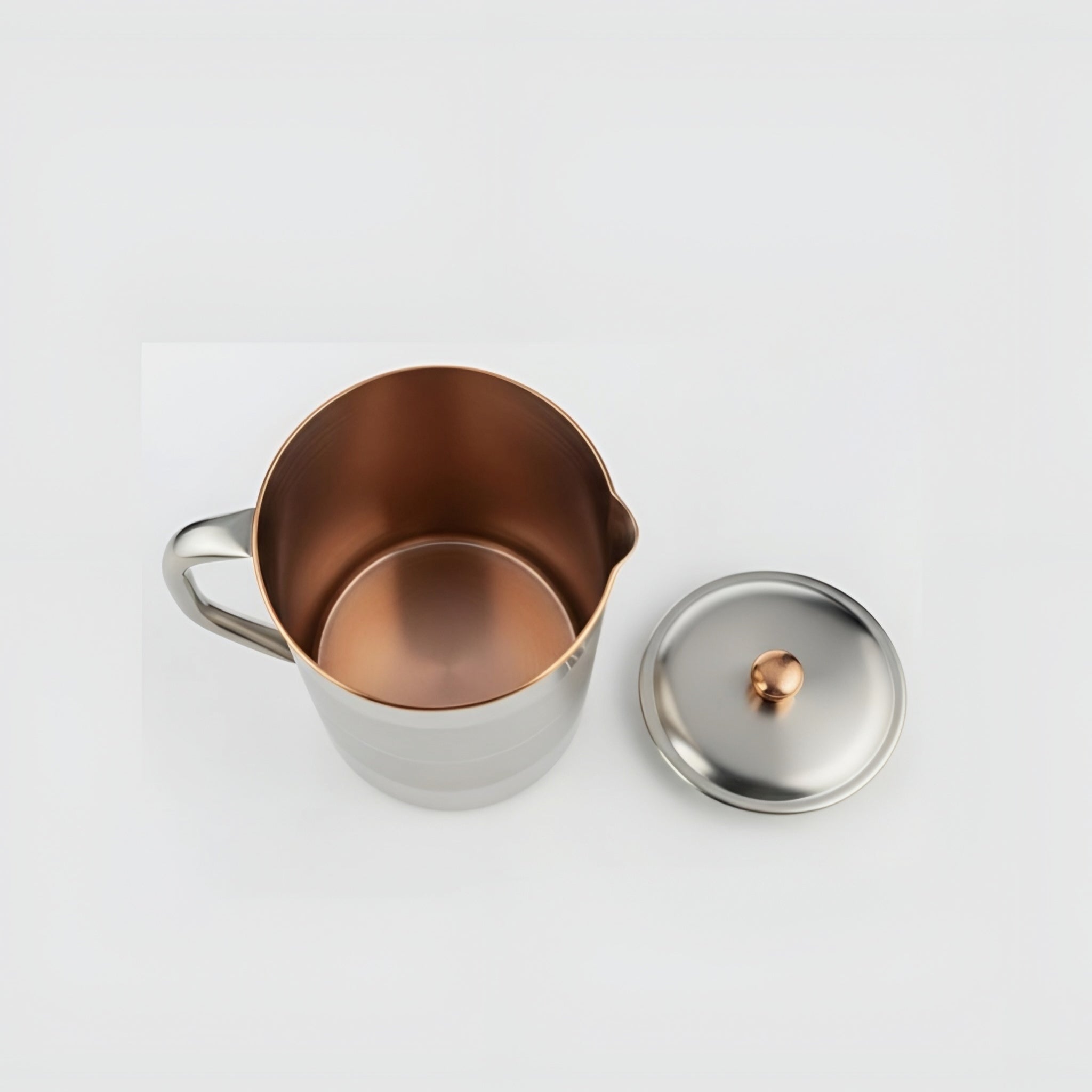 Ayurvedic Steel-Coated Copper Jug – 2L Handcrafted Drinkware