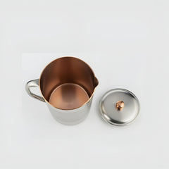 Ayurvedic Steel-Coated Copper Jug – 2L Handcrafted Drinkware