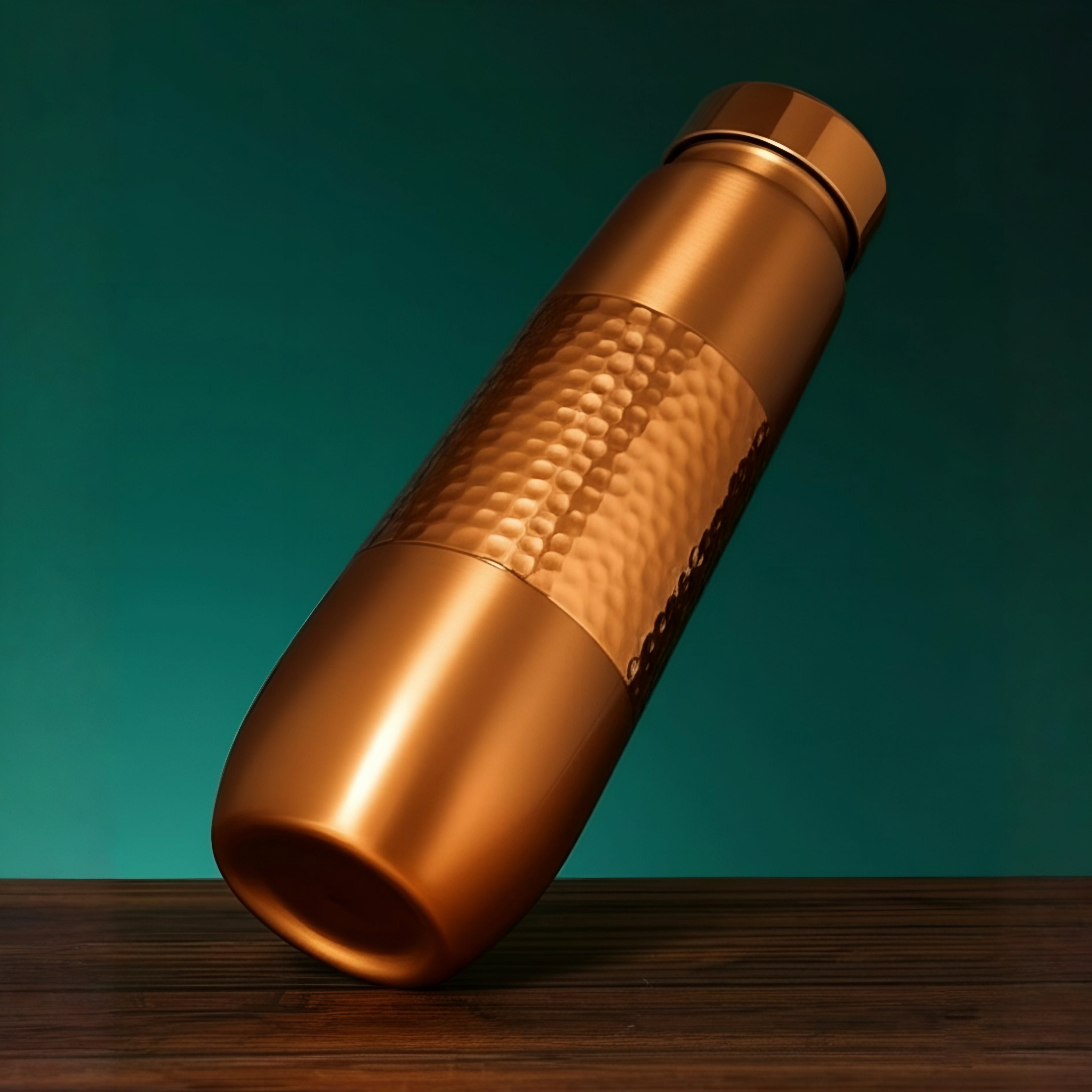 Ripple Copper Bottle (Hammered) (900 ml)