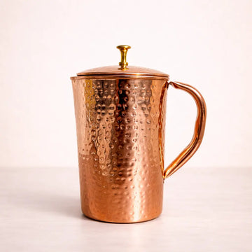 Hammered Pure Copper Water Jug | Handcrafted & Ayurvedic