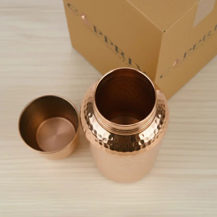 Ayurvedic Copper Water Bottle & Tumbler Set – Wellness Combo